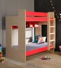 Multi Flexi Bunk Bed with Display Shelves in Red
