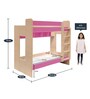 Multi Flexi Bunk Bed with Display Shelves in Pink