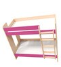 Multi Flexi Bunk Bed with Display Shelves in Pink