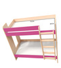 Multi Flexi Bunk Bed with Display Shelves in Pink