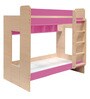 Multi Flexi Bunk Bed with Display Shelves in Pink