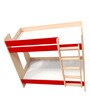 Multi Flexi Bunk Bed with Display Shelves in Red