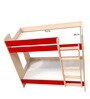 Multi Flexi Bunk Bed with Display Shelves in Red