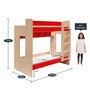 Multi Flexi Bunk Bed with Display Shelves in Red