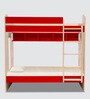 Multi Flexi Bunk Bed with Display Shelves in Red