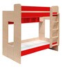 Multi Flexi Bunk Bed with Display Shelves in Red