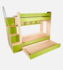 Multi Flexi Bunk Bed in Green Colour with Drawer Storage