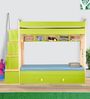 Multi Flexi Bunk Bed in Green Colour with Drawer Storage
