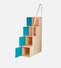 Combi Kids Bed in Sky Blue Colour with Wardrobe and Study Table