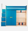 Combi Kids Bed in Sky Blue Colour with Wardrobe and Study Table