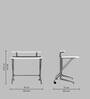 Flexi Metal Foldable Study Table in White Finish