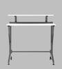 Flexi Metal Foldable Study Table in White Finish