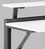 Flexi Metal Foldable Study Table in White Finish