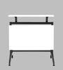 Flexi Metal Foldable Study Table in White Finish