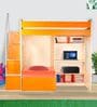 Combi Bunk Bed in Orange Colour with Drawer Storage & Study Table