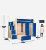 Combi Bunk Bed in Blue Colour with Drawer Storage and Wardrobe
