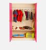 Combi Bunk Bed in Pink Colour with Drawer Storage and Wardrobe