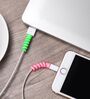 Flexible Silicone Mouse Cell Phone Charger Wire Cable Protector Saver, 4 Pcs, Multi Color