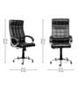Flexrest Office Chair With Leather Pattern In Black Colour Flexrest Office Chair With Leather Pattern In Black Colour