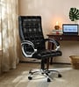 Flexrest Office Chair With Leather Pattern In Black Colour Flexrest Office Chair With Leather Pattern In Black Colour