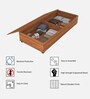 Flick Single Bed In Lyon Teak Finish With Box Storage