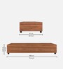 Flick Single Bed In Lyon Teak Finish With Box Storage
