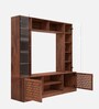 Flicker Solid Wood TV Unit in Walnut Finish