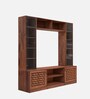 Flicker Solid Wood TV Unit in Walnut Finish