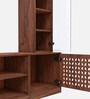 Flicker Solid Wood TV Unit in Walnut Finish