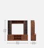 Flicker Solid Wood TV Unit in Walnut Finish