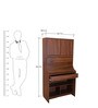 Flicker Hutch Desk in Walnut Finish