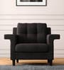 Godrej Interio Flight Fabric 1 Seater Sofa in Dark Grey Colour