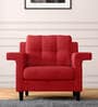 Godrej Interio Flight Fabric 1 Seater Sofa in Red Colour