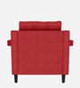 Flight Fabric 1 Seater Sofa in Red Colour