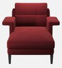 Flight Fabric Chaise Lounger in Red Colour