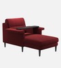 Flight Fabric Chaise Lounger in Red Colour