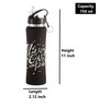Flip Bot Rubber Finish 750 ml Black Stainless Steel  Sipper