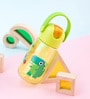 Flip Straw 400ml Yellow & Green Plastic Bottle
