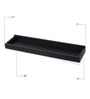 Floating Set of 2 Black Engineered Wood Wall Shelf