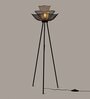 Mallawi Black Iron Shade Tripod Floor Lamp with Iron Base