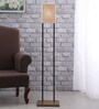 Artura Beige Fabric Shade Club Floor Lamp With Metal Base