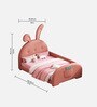 Floppy Ears Kids Toddler Bed In Pink Colour