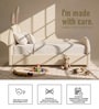 Floppy Ears Kids Twin Bed in White Colour