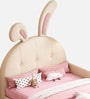 Floppy Ears Kids Twin Bed in White Colour