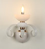 Brescia White Glass Candle Wall Light