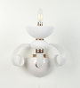Brescia White Glass Candle Wall Light