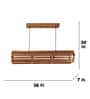 Flora 36 Baton Brown Wooden LED Hanging Lamp
