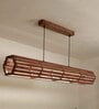Flora 48 Baton Brown Wooden LED Hanging Lamp