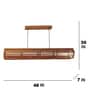 Flora 48 Baton Brown Wooden LED Hanging Lamp