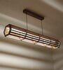 Flora 48 Baton Brown Wooden LED Hanging Lamp